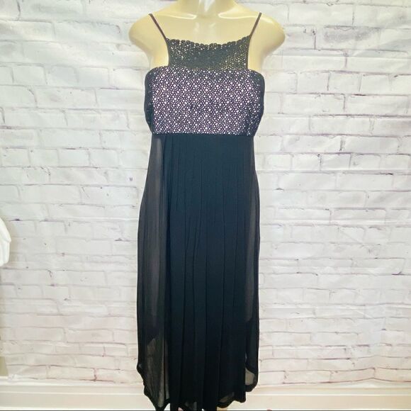 Club Monaco Women's Clamanta Black Silk Dress - Picture 2 of 12